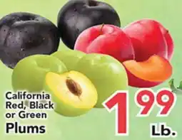 Eurofresh Market California Red, Black or Green Plums offer
