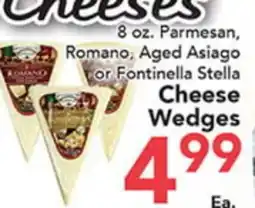Eurofresh Market 8 oz. Parmesan, Romano, Aged Asiago or Fontinella Stella Cheese Wedges offer