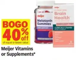 Meijer Meijer vitamins or supplements BOGO offer