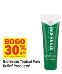 Meijer Biofreeze topical pain relief products offer