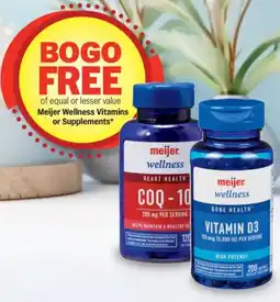 Meijer Meijer wellness vitamins or supplements offer