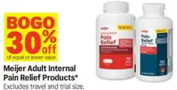 Meijer Meijer adult internal pain relief products offer