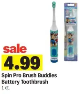 Meijer Spin pro brush buddies battery toothbrush offer