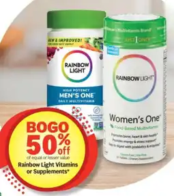 Meijer Rainbow light vitamins or supplements offer