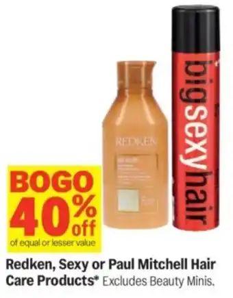 Meijer Redken, sexy or paul mitchell hair care products offer
