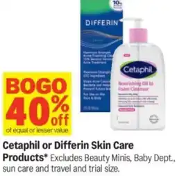 Meijer Cetaphil or differin skin care products offer
