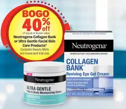 Meijer Neutrogena collagen bank or ultra gentle facial skin offer