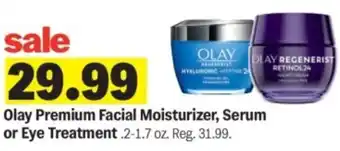 Meijer Olay premium facial moisturizer, serum or eye treatment offer