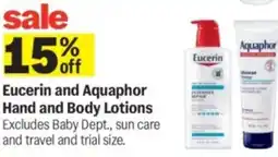 Meijer Eucerin and aquaphor hand and body lotions offer