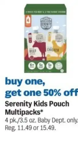 Meijer Serenity Kids Pouch Multipacks offer