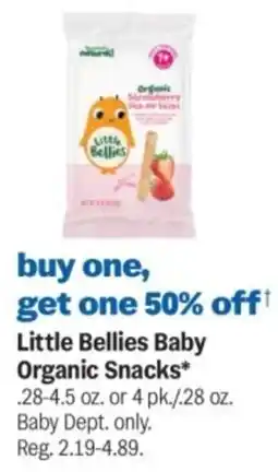 Meijer Little bellies baby organic snacks offer