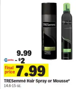 Meijer Tresemmé hair spray or mousse offer