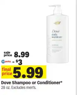 Meijer Dove shampoo or conditioner offer