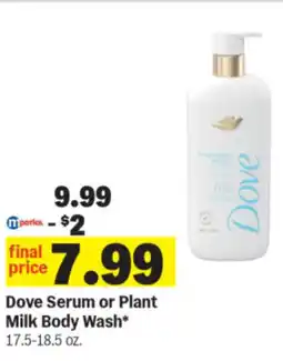 Meijer Dove serum or plant milk body wash offer