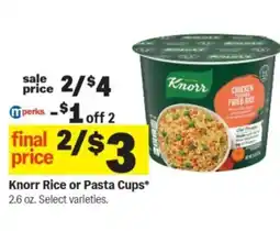 Meijer Knorr rice or pasta cups offer