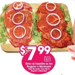 Arteagas Food Center Beef Shoulder Clod Steak offer