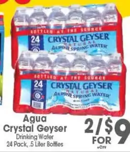 Arteagas Food Center Agua Crystal Geyser Drinking Water offer