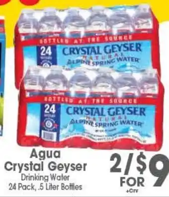 Arteagas Food Center Agua Crystal Geyser Drinking Water offer