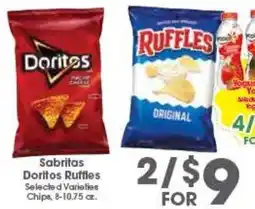 Arteagas Food Center Sabritas Doritos Ruffles offer