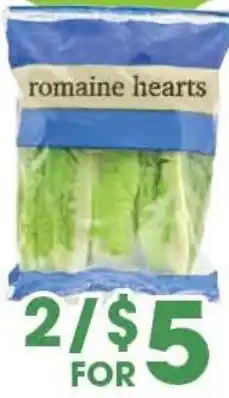 Arteagas Food Center romaine hearts offer