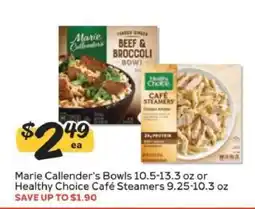 Winn Dixie Marie Callender's Bowls or Healthy Choice Café Steamers offer