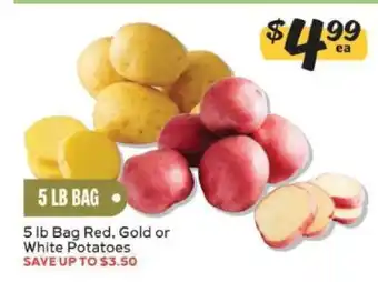 Winn Dixie 5 lb Bag Red, Gold or White Potatoes offer
