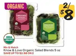 Winn Dixie Know & Love Organic Salad Blends offer