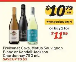 Winn Dixie Freixenet Cava, Matua Sauvignon Blanc or Kendall-Jackson Chardonnay offer