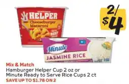 Winn Dixie Hamburger Helper Cup or Minute Ready to Serve Rice Cups offer