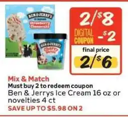 Winn Dixie Ben & Jerry's Ice Cream offer