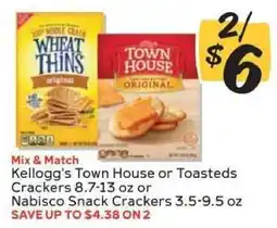 Winn Dixie Kellogg's Town House or Toasteds Crackers offer