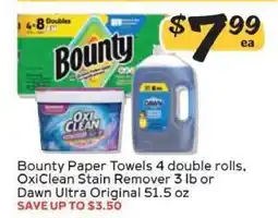 Winn Dixie Bounty Paper Towels, OxiClean Stain Remover, or Dawn Ultra Original offer