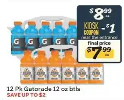 Winn Dixie 12 Pk Gatorade 12 oz btls offer