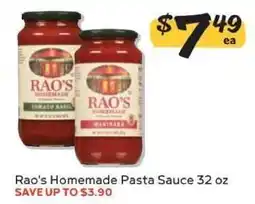 Winn Dixie Rao's Homemade Pasta Sauce 32 oz offer