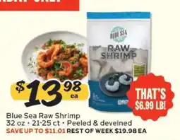 Winn Dixie Blue Sea Raw Shrimp offer