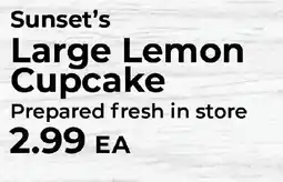 Sunset Foods Sunset's large lemon cupcake offer