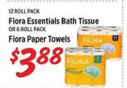 Rouses Fiora Essentials Bath Tissue or Fiora Paper Towels offer