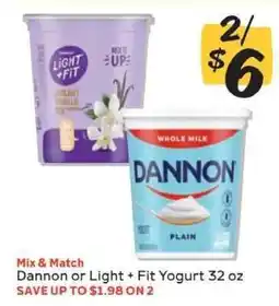 Winn Dixie Dannon or Light + Fit Yogurt offer