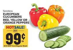 Food Lion European Cucumbers, Red, Yellow or Orange Peppers offer
