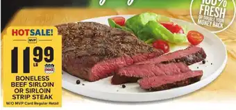 Food Lion Boneless Beef Sirloin or Sirloin Strip Steak offer