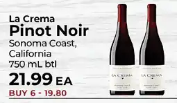 Sunset Foods La Crema Pinot Noir offer