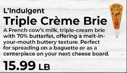 Sunset Foods L'Indulgent Triple Crème Brie offer