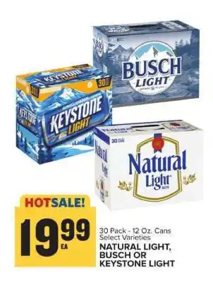 Food Lion Natural Light, Busch or Keystone Light offer