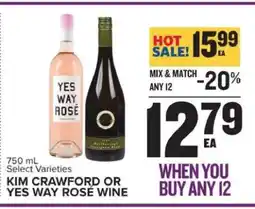 Food Lion KIM CRAWFORD OR YES WAY ROSÉ WINE offer