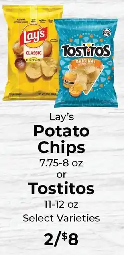 Sunset Foods Lay's Potato Chips or Tostitos offer