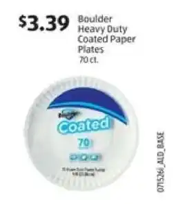 Aldi Boulder Heavy Duty Coated Paper Plates offer