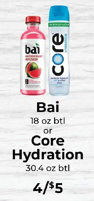 Sunset Foods Bai or Core Hydration offer