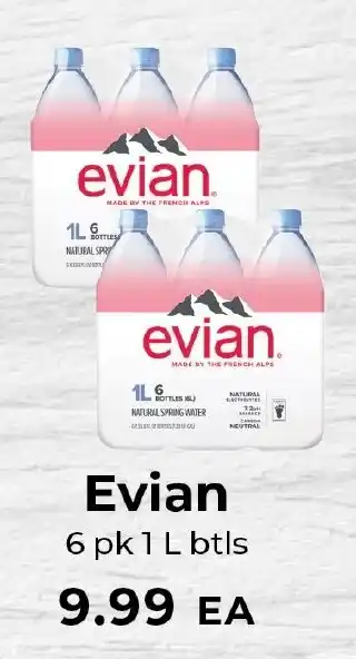 Sunset Foods Evian natural spring water offer