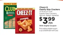 Kroger Cheez-It Family Size Crackers offer