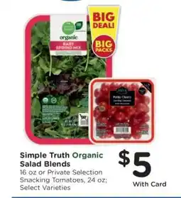 Kroger Simple Truth Organic Salad Blends offer